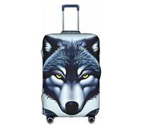 RQMPHUGNCF Fierce Wolf Head - Funda protectora para maleta, material de alta elasticidad para viajeros, color blanco, S, White, S