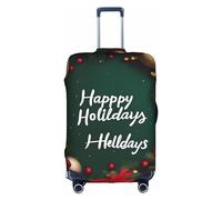 RQMPHUGNCF Happy Holidays - Funda protectora para maleta, material de alta elasticidad para viajeros, color blanco, XL, White, XL