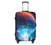 RQMPHUGNCF Science Fiction Future - Funda protectora para maleta, material de alta elasticidad para viajeros, color blanco, S, White, S