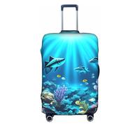 RQMPHUGNCF Submarine Coral Rays - Funda protectora para maleta, material de alta elasticidad para viajeros, color blanco, S, White, S