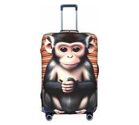 RQMPHUGNCF The Silent Monkey - Funda protectora para maleta, material de alta elasticidad para viajeros, color blanco, M, White, M