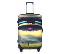 RQMPHUGNCF Ufo Landing - Funda protectora para maleta, material de alta elasticidad para viajeros, color blanco, L, White, L