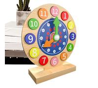 Rqrdww Teaching Clocks For Kids, Wooden Learn To Tell Time Clock, Colorful Telling Time Analog Clock, Learning Clock For, Kids Time-Telling Educational Toy, Analog Clock For Children