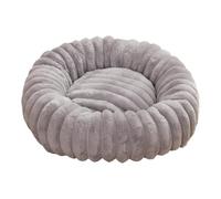 Rqrdww Washable Cat Bed, Round Dog Bed, Comfortable Pet Bed, Non Slip Sleeping Couch, Sturdy Plush 40 cm / 15.75 Inches Waterproof Bottom, Small Dog Beds Medium Washable Plush for Dog, Cat, Gray