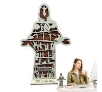 Rqrdww Wood Jesus Statue, Easter Jesus Decorations, Carved Jesus Figurine, Hollow Carved Jesus Birth, Jesus With Open Arms Statue, Christian Spiritual Decoration, Religious Jesus Figurine