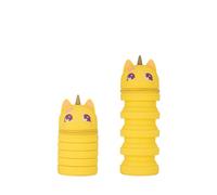 RQSMYLR 2 estuches de lápices retráctiles, resistentes al agua, de silicona, para niños, niñas, cumpleaños, Gi, amarillo