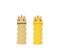 RQSMYLR 2 estuches de lápices retráctiles, resistentes al agua, de silicona, para niños, niñas, cumpleaños, Gi, Amarillo+trigo