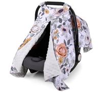 Rquite Funda de asiento de coche para bebé, funda de asiento de coche para bebé, funda de asiento de automóvil infantil, cubierta de asiento de coche transpirable con apertura Peekaboo, funda suave