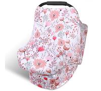 Rquite Fundas de asiento de coche para bebés, niños y niñas, funda multiusos para asiento de coche de bebé, funda elástica para lactancia, cubierta suave para lactancia, funda transpirable para