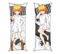 RQYJY Funda de Almohada Dakimakura de Anime The Promised Neverland, con impresión de Doble Cara sin censura para decoración de cojín,1-160 * 50CM