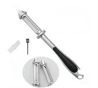 RQzaufania - Pelador de patatas universal 5 en 1 de aleación de zinc, cortador juliana, abrebotellas, cuchilla giratoria giratoria, protección y cepillo de limpieza incluidos.