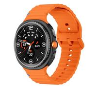 RR CUSTOMS BAD BOYS Correa Compatible con Samsung Galaxy Watch 8 (40/44mm) / Galaxy Watch 8 Classic (46mm) | Silicona Suave Liso u Ondulado, Pulsera Deportiva Resistente y Transpirable (ANARANJADO)