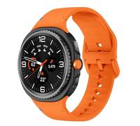 RR CUSTOMS BAD BOYS Correa Compatible con Samsung Galaxy Watch 8 (40/44mm) / Galaxy Watch 8 Classic (46mm) | Silicona Suave Liso u Ondulado, Pulsera Deportiva Resistente y Transpirable (Naranja-Lisa)