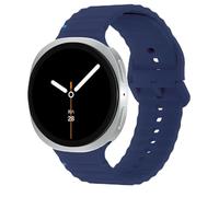 RR CUSTOMS BAD BOYS Correa Compatible con Samsung Galaxy Watch 8 (40/44mm) | Glaxy Watch 8 Classic, Silicona Suave Liso u Ondulado | Pulsera Deportiva Resistente y Transpirable (MIDNIGHT BLUE ONDA)