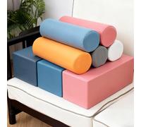 Rr tianshi Almohada rectangular de espuma de alta densidad para sofá de cama larga, cojín cilíndrico redondo de protección con funda impermeable