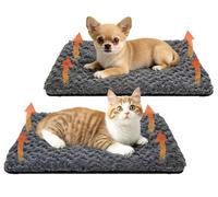 Rr tianshi Cama grande para perros con calefacción automática para mascotas, lavable, suave, calmante, antiansiedad, lujosa cama cálida para gatos de interior, colchón de rejilla esponjosa para perros