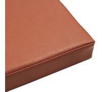 Rr tianshi Cojín de asiento para silla de exterior, impermeable, de piel sintética, para jardín, oficina, comedor, cocina (50 x 50 x 5 cm, marrón)