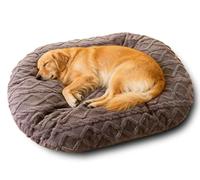 Rr tianshi Cojín ovalado para perros, cama lavable extra grande para mascotas, cómoda cama calmante para perros con funda de felpa extraíble, almohada de colchón cálida para gatos y perros