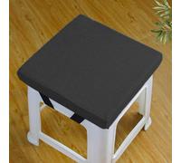 Rr tianshi Cojines de asiento antideslizantes para sillas de comedor, cojines de asiento lavables para taburete, jardín, interior, exterior, oficina en casa (35 x 35 x 3 cm, negro)