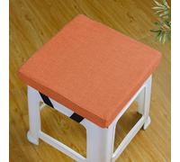 Rr tianshi Cojines de asiento antideslizantes para sillas de comedor, cojines de asiento lavables para taburete, jardín, interior, exterior, oficina en casa (35 x 35 x 3 cm, naranja)