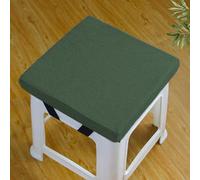 Rr tianshi Cojines de asiento antideslizantes para sillas de comedor, cojines de asiento lavables para taburete, jardín, interior, exterior, oficina en casa (40 x 40 x 5 cm, verde oscuro)