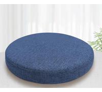 Rr tianshi Cojines redondos para asiento de silla, cojines gruesos de 40/45/50 cm, cojines antideslizantes para silla, tapete grueso para jardín, oficina, hogar (45 x 45 x 5 cm, azul marino)