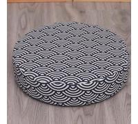 Rr tianshi Funda de asiento redonda con bandas elásticas, fundas transpirables para taburetes grandes, funda protectora duradera para bar, oficina, silla de hogar (diámetro - 60 cm, A)