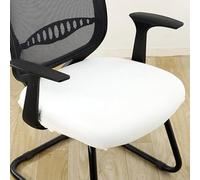 Rr tianshi Funda elástica para asiento de silla de comedor, resistente al desgaste, fundas elásticas lavables para hotel, comedor, oficina (1 unidad, 50 x 50 cm, blanco)