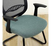 Rr tianshi Funda elástica para asiento de silla de comedor, resistente al desgaste, fundas elásticas lavables para hotel, comedor, oficina (2 unidades, 50 x 50 cm, verde oscuro)