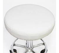Rr tianshi Fundas redondas para taburetes de piel sintética impermeable, protector de silla elástica, funda para taburete de bar para salón, hotel, bar, oficina (2 unidades, 38 cm, blanco)