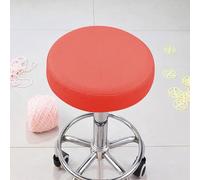 Rr tianshi Protector de asiento de taburete de bar de PVC impermeable, fundas elásticas redondas para taburete, funda de cojín gruesa para silla de oficina, bar, oficina (0,6 cm-32 x 32 cm, rojo)