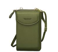 RRANCharltu - Cartera para Mujer, para teléfono móvil, para Mujer, Piel sintética, Monedero, para teléfono móvil, Cartera, Verde, Large, Bolsa
