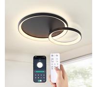 RRBEST Lámpara de Techo LED, Lámpara de Techo Moderno, Regulable con mando a distancia APP, para Estudio, Comedor,3000K-6000K, 42cm/28W