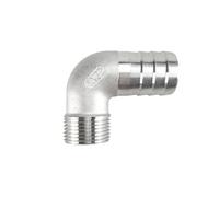 RRBXXUYN 1PC 304 Stainless Steel Outer Wire Bend Hose joint/90 Degree Outer Wire Bend Hose 1/8" BSP Male Elbow x 6mm