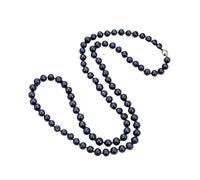 RRBXXUYN 32" Black Round Long Necklace For Women Jewelry