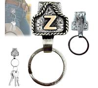 RRCJXLQDSF Clip de llave con inicial occidental, 26 llaveros de metal vintage con letras occidentales, llavero de bolsillo, etiqueta de vaca, cinturón para llaves para jeans, Z, 1PCS