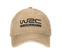 RRCRUHG Clásica Gorra de béisbol WRC World Rally Denim Vintage Desgastado Snapback Hombres Entrenamientos Deportiva no estructurada, Ajustable y Suave Algodón Gorro