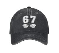 RRCRUHG Classic Baseball Cap Summer 67 Funny Six Seven Retro 6-7 Slang Sun Sun-Proof Custom Logo Washed Trucker Unisex Adjustable Sports Cotton Fits Hat