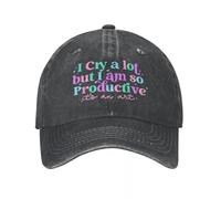 RRCRUHG Gorra clásica de béisbol Lloro Mucho Pero Soy Tan productivo Hombres Retro angustiados Hombres Sol Mujeres Correr al Aire Libre Golf Deportivo Ajustable Ajuste Algodón Sombrero