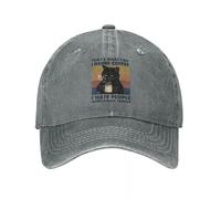 RRCRUHG Gorra clásica de béisbol Vintage Lavado Bebo café Es Decir, la Gente y yo sé Cosas Hombres Mujeres Amantes Casquette Gorras Ajustable Deportiva Ajuste Ajuste Sombrero