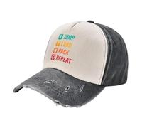 RRCRUHG Gorra de béisbol clásica Jump Land Pack Repetir Sun Man For The Sun Diseñador Chica Casual Casual Transpirable Ajustable Deportivo Ajustable Sun Sombrero