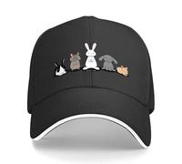 RRCRUHG Gorra de béisbol clásica Mi Raza Favorita es rescatada - conejitos Wild Ball Funny Vintage |-F-| Sombrero Deportivo Ajustable para Chica para Hombre y Ajuste de algodón