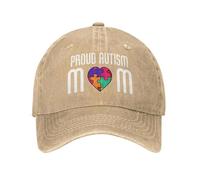 RRCRUHG Gorra de béisbol clásica Orgullosa Autista Madre Niña Autista Vaquera Mujeres Camioneros Hombres con Snap Back Casual, Transpirable Ajustable Ajuste Algodón Sombrero