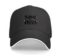 RRCRUHG Gorra de béisbol clásica Save The Bees Única para Hombres navegante para Hombres Golf Genuino para Mujeres Casual Transpirable y Ajustable Camiseta Deportiva Ajustable Camiseta de algodón