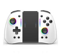 RREAKA Switch Controller for Nintendo Switch/OLED, Wireless Switch Pro Controller for Joycon, Handheld Switch Grip Remote with 8 RGB Colors, Adjustable Turbo, Dual Motor Vibration, Back Button