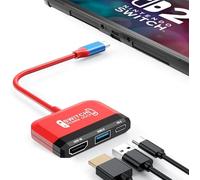 RREAKA Switch Dock para Nintendo Switch OLED, adaptador de TV 3 en 1 con HDMI 4K, puerto USB 3.0, carga tipo C de 100 W, estación de acoplamiento portátil de viaje, para Samsung Dex S24, MacBook