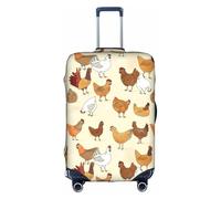 Rrhgipp A Brood of Chickens - Funda protectora lavable para maleta, funda elástica de viaje, White, S