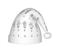 RRhgipp Alfabeto de lenguaje de señas. Paquete de gorro de Papá Noel para niños, disfraz de Navidad, accesorios de Navidad