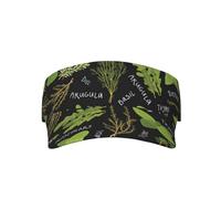 RRhgipp Basil Thyme Dill & Rosemary - Visera deportiva unisex, ajustable, protección UV, para adultos, playa, piscina, golf, tenis, color negro