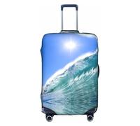Rrhgipp Big Ocean Wave - Funda protectora para maleta, lavable, funda elástica para viaje, White, S